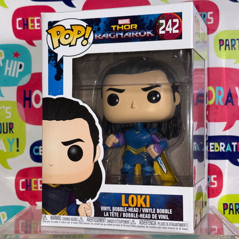BOX FLAWS VIEW PHOTOS Loki  - Thor Ragnarok Marvel Funko Pop 242 Vinyl Figure (11.4 Cm L × 8.9 Cm W × 15.9 Cm H)