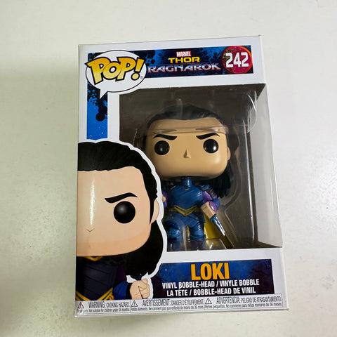 BOX FLAWS VIEW PHOTOS Loki  - Thor Ragnarok Marvel Funko Pop 242 Vinyl Figure (11.4 Cm L × 8.9 Cm W × 15.9 Cm H)