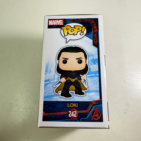 BOX FLAWS VIEW PHOTOS Loki  - Thor Ragnarok Marvel Funko Pop 242 Vinyl Figure (11.4 Cm L × 8.9 Cm W × 15.9 Cm H)