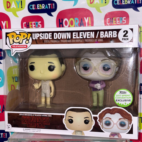 Upside Down Eleven & Barb - Stranger Things Funko Pop 2-Pack Vinyl Figure (20.5 Cm L × 8.9 Cm W × 15.9 Cm H)