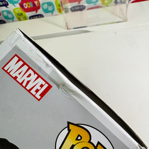 BOX FLAWS VIEW PHOTOS Loki  - Thor Ragnarok Marvel Funko Pop 242 Vinyl Figure (11.4 Cm L × 8.9 Cm W × 15.9 Cm H)