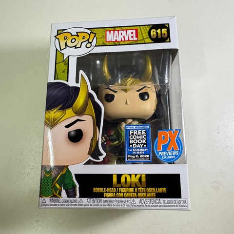 BOX FLAWS VIEW PHOTOS Loki  - Marvel Funko Pop 615 Vinyl Figure (11.4 Cm L × 8.9 Cm W × 15.9 Cm H)