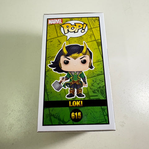 BOX FLAWS VIEW PHOTOS Loki  - Marvel Funko Pop 615 Vinyl Figure (11.4 Cm L × 8.9 Cm W × 15.9 Cm H)