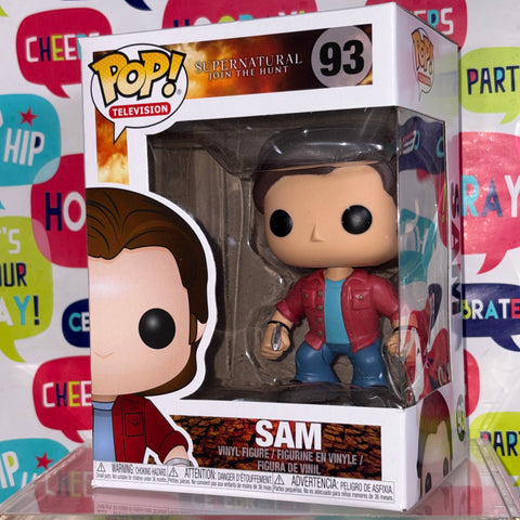 BOX FLAWS VIEW PHOTOS Sam Winchester - Supernatural Funko Pop 93 Vinyl Figure (11.4 Cm L × 8.9 Cm W × 15.9 Cm H) (Copy)