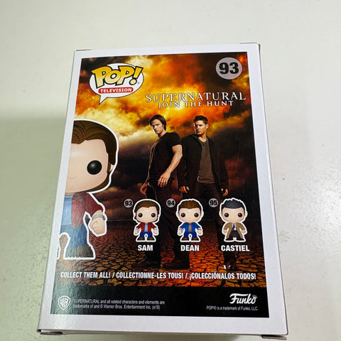 BOX FLAWS VIEW PHOTOS Sam Winchester - Supernatural Funko Pop 93 Vinyl Figure (11.4 Cm L × 8.9 Cm W × 15.9 Cm H) (Copy)