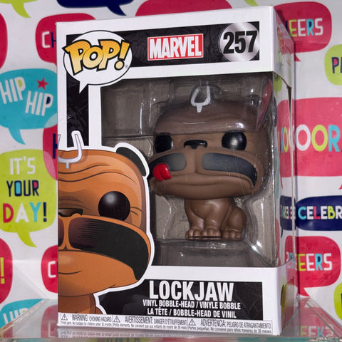 Lockjaw - Marvel Funko Pop 257 Vinyl Figure (11.4 Cm L × 8.9 Cm W × 15.9 Cm H)