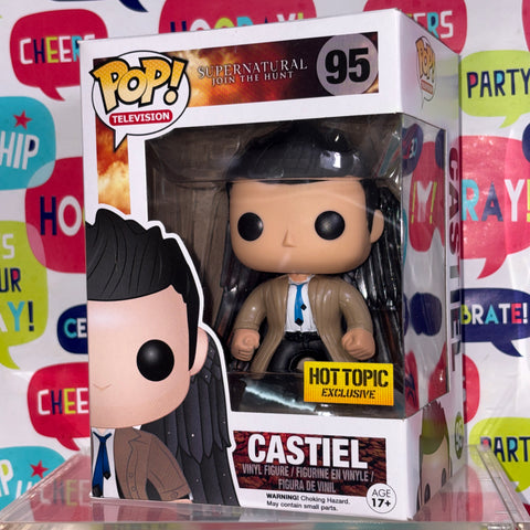 BOX FLAWS VIEW PHOTOS Castiel with Wings - Supernatural Funko Pop 95 Exclusive Vinyl Figure (11.4 Cm L × 8.9 Cm W × 15.9 Cm H)