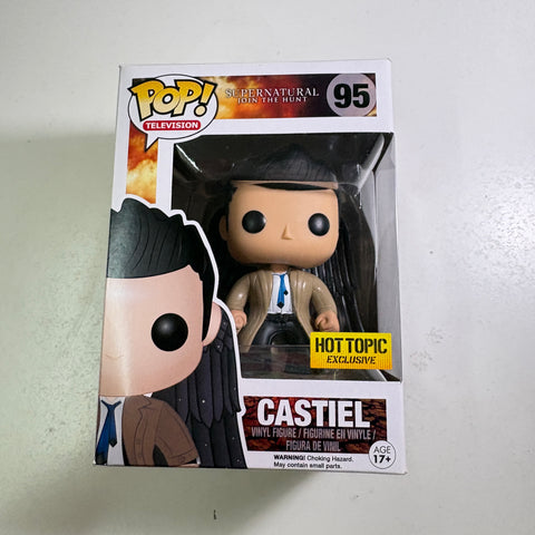 BOX FLAWS VIEW PHOTOS Castiel with Wings - Supernatural Funko Pop 95 Exclusive Vinyl Figure (11.4 Cm L × 8.9 Cm W × 15.9 Cm H)