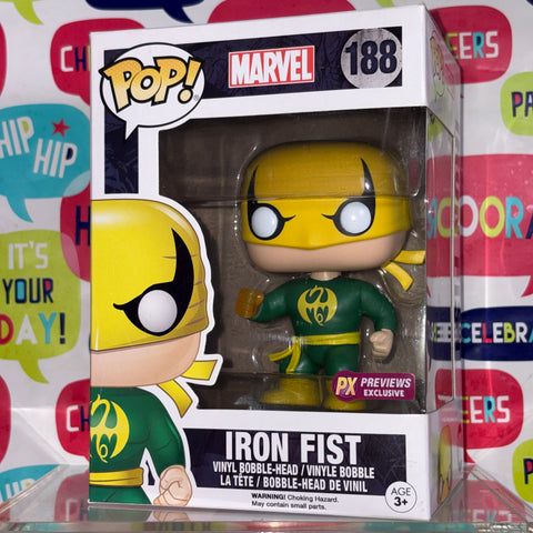 Iron Fist - Marvel Funko Pop 188 Vinyl Figure (11.4 Cm L × 8.9 Cm W × 15.9 Cm H)