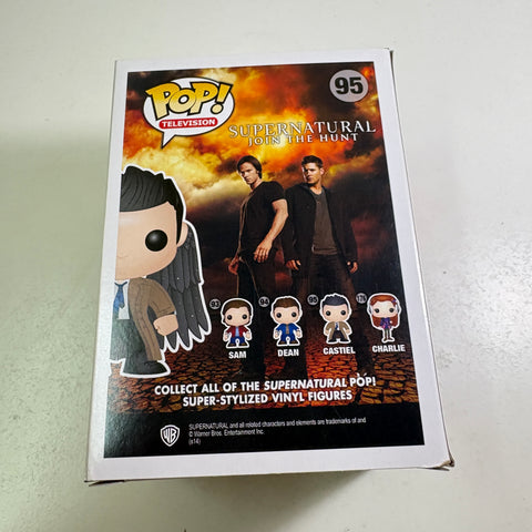 BOX FLAWS VIEW PHOTOS Castiel with Wings - Supernatural Funko Pop 95 Exclusive Vinyl Figure (11.4 Cm L × 8.9 Cm W × 15.9 Cm H)