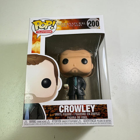 BOX FLAWS VIEW PHOTOS Crowley - Supernatural Funko Pop 200 Vinyl Figure (11.4 Cm L × 8.9 Cm W × 15.9 Cm H)