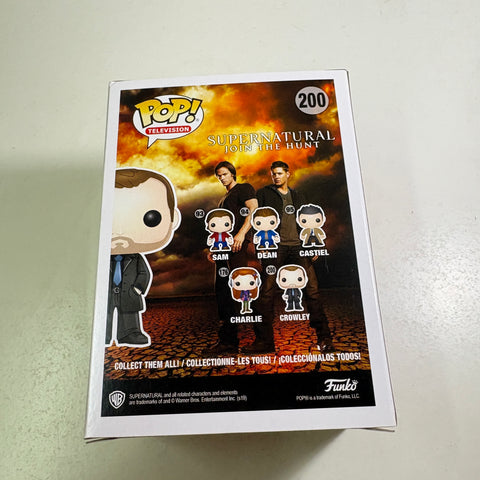 BOX FLAWS VIEW PHOTOS Crowley - Supernatural Funko Pop 200 Vinyl Figure (11.4 Cm L × 8.9 Cm W × 15.9 Cm H)