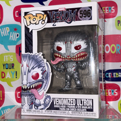 BOX FLAWS VIEW PHOTOS Venomized Ultron - Marvel Funko Pop 596 Vinyl Figure (11.4 Cm L × 8.9 Cm W × 15.9 Cm H)