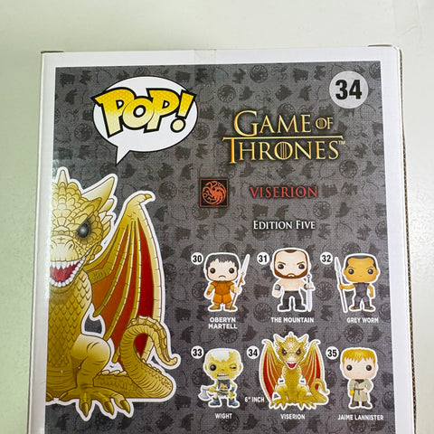 Viserion - Game of Thrones Funko Pop 34 Vinyl Figure (22.8 Cm L × 16.5 Cm W × 14 Cm H)