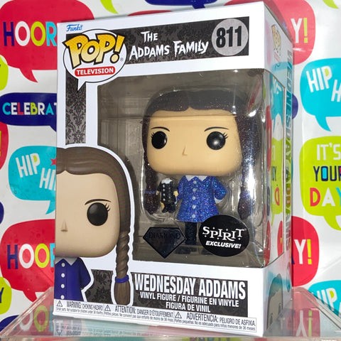 Wednesday Addams (Diamond Glitter) - 811 The Addams Family Funko Pop 811 Spirit Halloween Exclusive