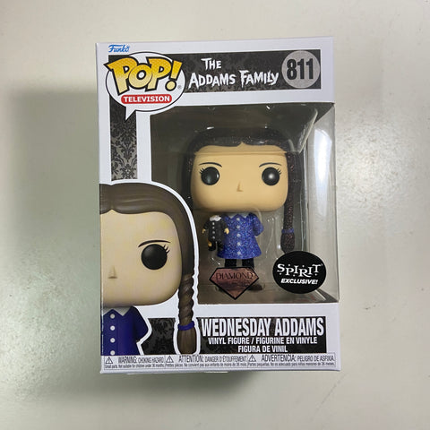 Wednesday Addams (Diamond Glitter) - 811 The Addams Family Funko Pop 811 Spirit Halloween Exclusive