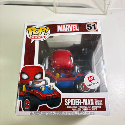 Spider-Man with Spider Mobile - Marvel Funko Pop 51 Vinyl Figure (22.8 Cm L × 16.5 Cm W × 14 Cm H)