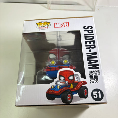 Spider-Man with Spider Mobile - Marvel Funko Pop 51 Vinyl Figure (22.8 Cm L × 16.5 Cm W × 14 Cm H)