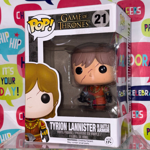 BOX FLAWS VIEW PHOTOS Tyrion Lannister - Game of Thrones Funko Pop 21 Vinyl Figure (11.4 Cm L × 8.9 Cm W × 15.9 Cm H)