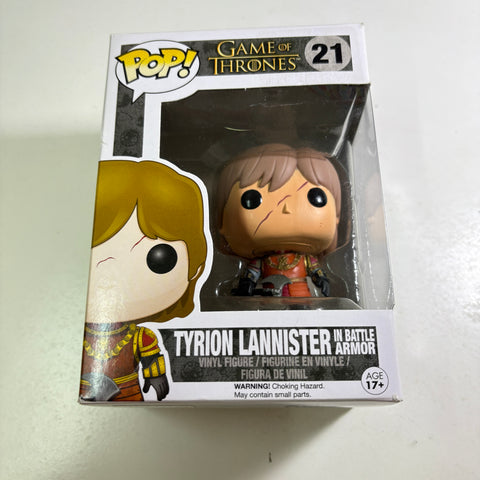 BOX FLAWS VIEW PHOTOS Tyrion Lannister - Game of Thrones Funko Pop 21 Vinyl Figure (11.4 Cm L × 8.9 Cm W × 15.9 Cm H)