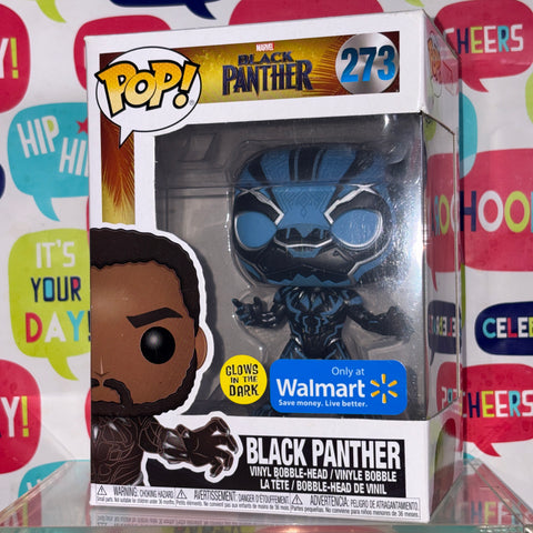 Black Panther GLOW - Marvel Funko Pop 273 Vinyl Figure (11.4 Cm L × 8.9 Cm W × 15.9 Cm H)
