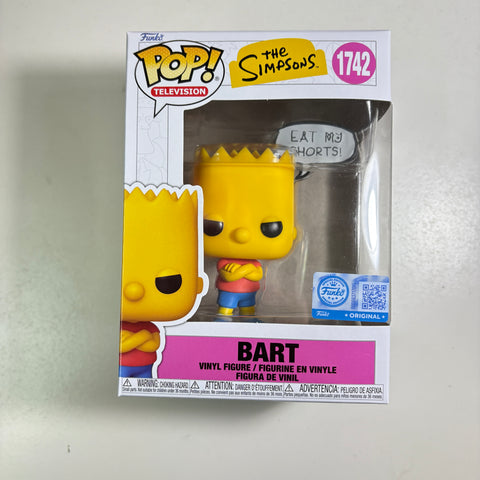The Simpsons - Bart Simpson (Eat my Shorts) Funko Pop 1742 Exclusive