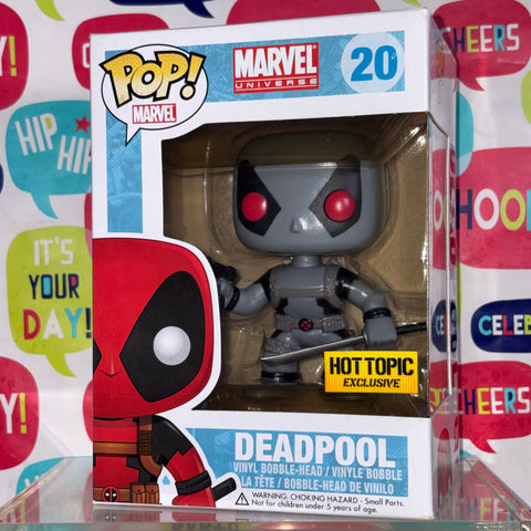 Deadpool GREY - Marvel Funko Pop 20 Vinyl Figure (11.4 Cm L × 8.9 Cm W × 15.9 Cm H)