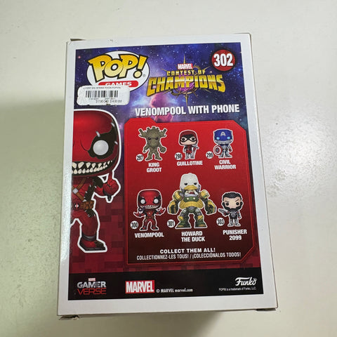 VenomPool With Phone - Marvel Funko Pop 302 Vinyl Figure (11.4 Cm L × 8.9 Cm W × 15.9 Cm H)