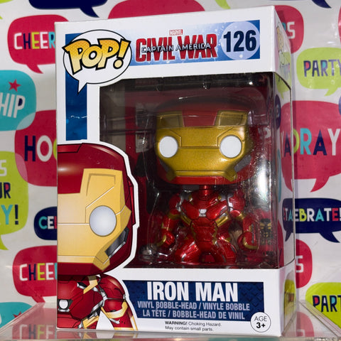 Iron Man - Captain America Civil War Marvel Funko Pop 126 Vinyl Figure (11.4 Cm L × 8.9 Cm W × 15.9 Cm H)