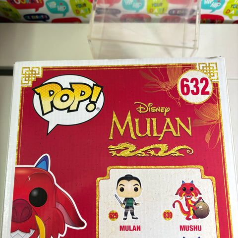 BOX FLAWS Mushu JUMBO Funko Pop Disney 632 (20.5 Cm L × 22.5 Cm W × 32.5 Cm H)