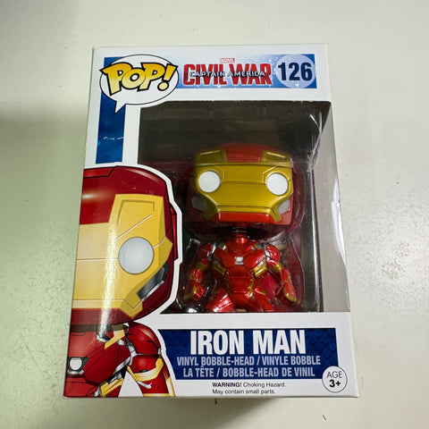 Iron Man - Captain America Civil War Marvel Funko Pop 126 Vinyl Figure (11.4 Cm L × 8.9 Cm W × 15.9 Cm H)