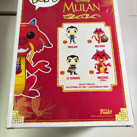 BOX FLAWS Mushu JUMBO Funko Pop Disney 632 (20.5 Cm L × 22.5 Cm W × 32.5 Cm H)