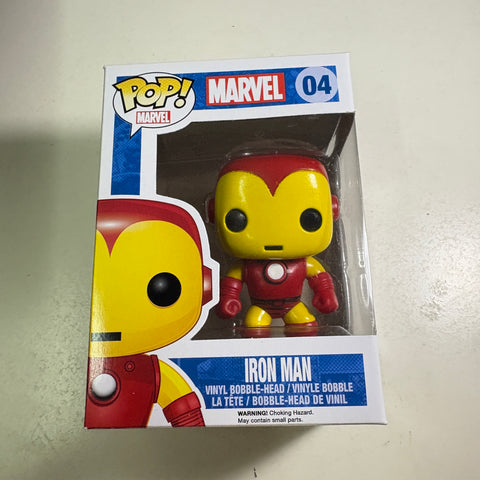BOX DAMAGE VIEW PHOTOS Iron Man - Marvel Funko Pop 04 Vinyl Figure (11.4 Cm L × 8.9 Cm W × 15.9 Cm H)