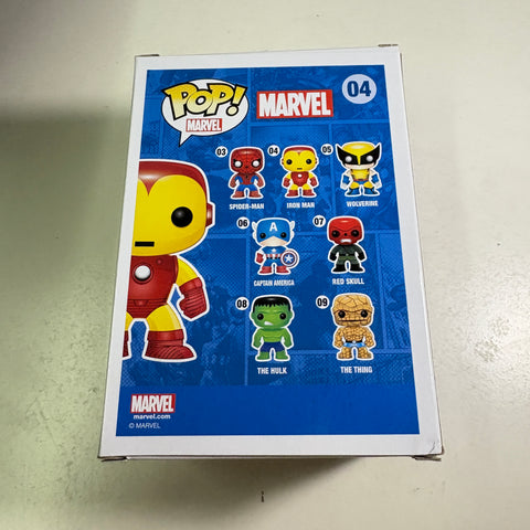 BOX DAMAGE VIEW PHOTOS Iron Man - Marvel Funko Pop 04 Vinyl Figure (11.4 Cm L × 8.9 Cm W × 15.9 Cm H)