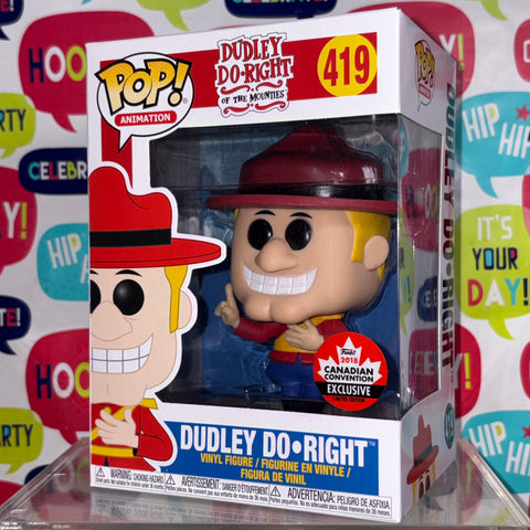 Dudley Do-right Funko Pop 419 Canadian Convention Exclusive