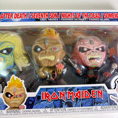 Iron Maiden 4 Pack Live After Death/Seventh Son/Nights of The Dead/Somewhere in Time Eddie Funko Pop Rocks Vinyl Figures EXCLUSIVE Figure (45.7 Cm L × 11.7 Cm W × 15.9 Cm H