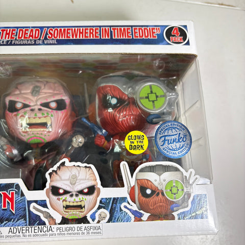 Iron Maiden 4 Pack Live After Death/Seventh Son/Nights of The Dead/Somewhere in Time Eddie Funko Pop Rocks Vinyl Figures EXCLUSIVE Figure (45.7 Cm L × 11.7 Cm W × 15.9 Cm H