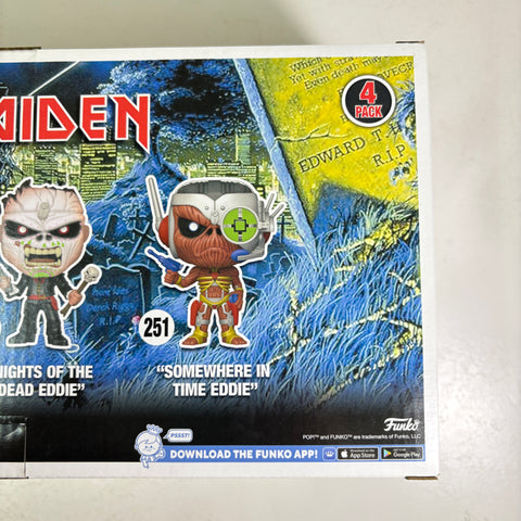 Iron Maiden 4 Pack Live After Death/Seventh Son/Nights of The Dead/Somewhere in Time Eddie Funko Pop Rocks Vinyl Figures EXCLUSIVE Figure (45.7 Cm L × 11.7 Cm W × 15.9 Cm H