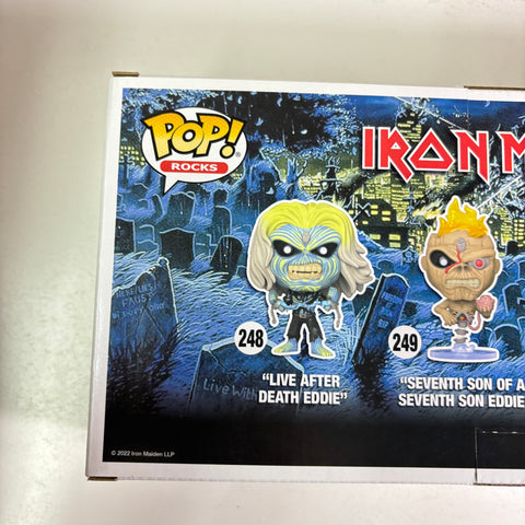 Iron Maiden 4 Pack Live After Death/Seventh Son/Nights of The Dead/Somewhere in Time Eddie Funko Pop Rocks Vinyl Figures EXCLUSIVE Figure (45.7 Cm L × 11.7 Cm W × 15.9 Cm H