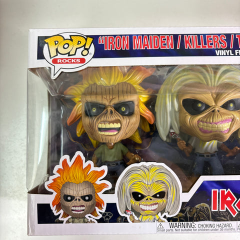 Iron Maiden 4 Pack Iron Maiden/Killers/Number of The Beast/Peace of Mind Eddie Funko Pop Rocks Vinyl Figures EXCLUSIVE Figure (45.7 Cm L × 11.7 Cm W × 15.9 Cm H (Copy)