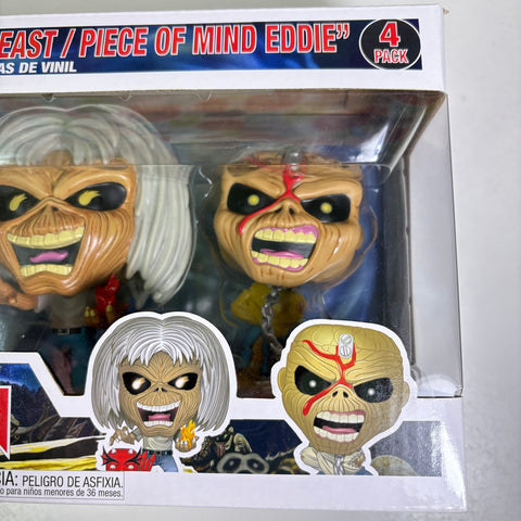 Iron Maiden 4 Pack Iron Maiden/Killers/Number of The Beast/Peace of Mind Eddie Funko Pop Rocks Vinyl Figures EXCLUSIVE Figure (45.7 Cm L × 11.7 Cm W × 15.9 Cm H (Copy)