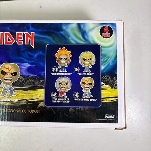 Iron Maiden 4 Pack Iron Maiden/Killers/Number of The Beast/Peace of Mind Eddie Funko Pop Rocks Vinyl Figures EXCLUSIVE Figure (45.7 Cm L × 11.7 Cm W × 15.9 Cm H (Copy)