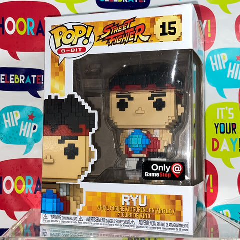 Street Fighter - Ryu 8 Bit Funko Pop 15 Gamestop Exclusive