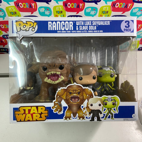 Rancor, Luke Skywalker, Slave Oola - Star Wars Funko Pop 3 Pack