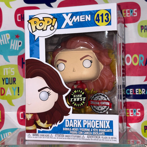 Dark Phoenix GLOW CHASE - X-Men Marvel Funko Pop 413 Vinyl Figure (11.4 Cm L × 8.9 Cm W × 15.9 Cm H)