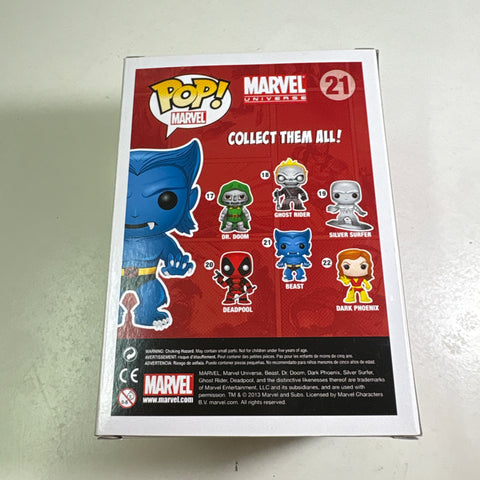BOX DAMAGE VIEW PHOTOS Beast - Marvel Funko Pop 21 Vinyl Figure (11.4 Cm L × 8.9 Cm W × 15.9 Cm H)