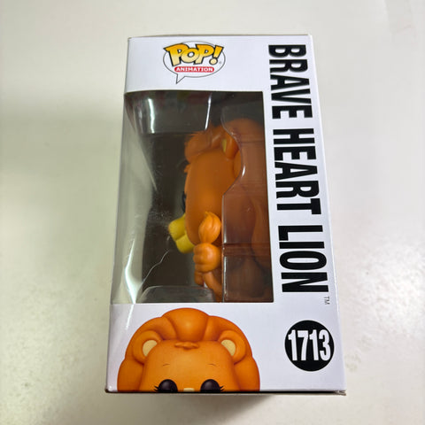 BOX FLAWS VIEW PHOTOS Brave Heart Lion - Care Bears Funko Pop 1713 Vinyl Figure (11.4 Cm L × 8.9 Cm W × 15.9 Cm H)