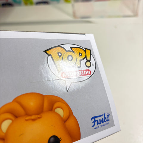 BOX FLAWS VIEW PHOTOS Brave Heart Lion - Care Bears Funko Pop 1713 Vinyl Figure (11.4 Cm L × 8.9 Cm W × 15.9 Cm H)