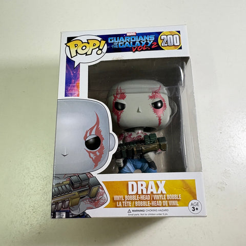 BOX FLAWS VIEW PHOTOS Drax - Guardians of the Galaxy Marvel Funko Pop 200 Vinyl Figure (11.4 Cm L × 8.9 Cm W × 15.9 Cm H)