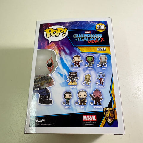 BOX FLAWS VIEW PHOTOS Drax - Guardians of the Galaxy Marvel Funko Pop 200 Vinyl Figure (11.4 Cm L × 8.9 Cm W × 15.9 Cm H)